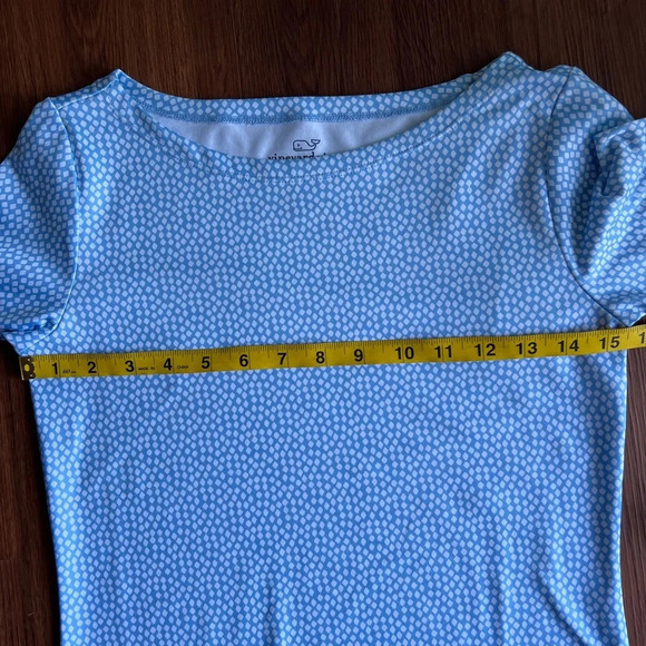 Vineyard Vines New Printed Margo Blue Boatneck Shirt Dress Size XXS - Picture 4 of 10